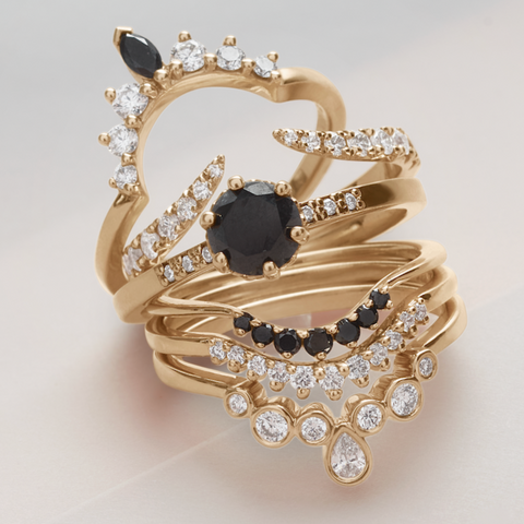 Marquise Tiara Band Suite. Available in Yellow Gold, Rose Gold, White Gold. 6