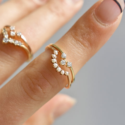 the bea band in white diamonds by anna sheffield, Available in Yellow Gold, Rose Gold, White Gold 2