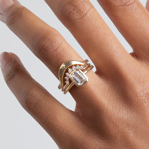 Engagement ring set by anna sheffield Yellow Gold, Rose Gold, White Gold 3