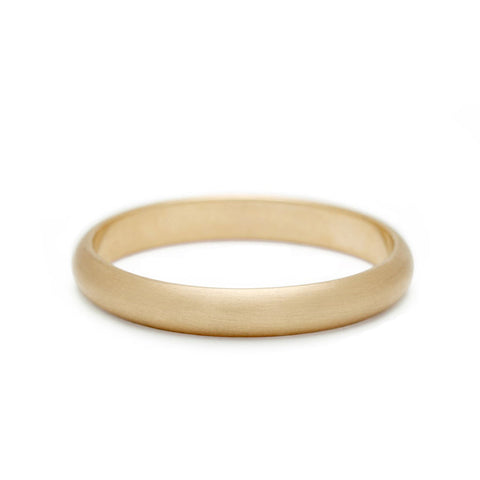 Classic Half Round Band - 14k Gold or Platinum 2