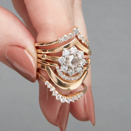 Celestine Suite in Yellow Gold with rose cut diamond