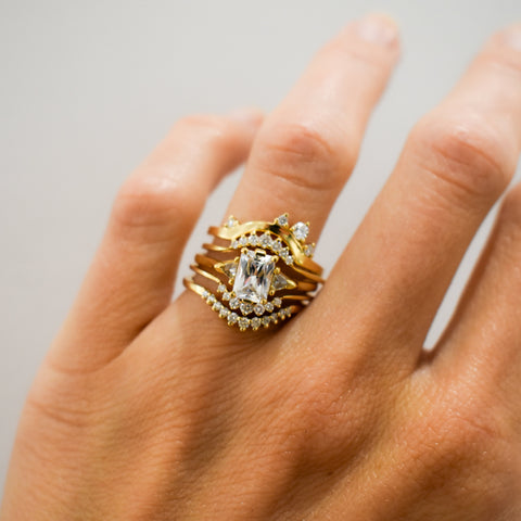 Meridian Scallop Band Suite. Available in Yellow Gold, Rose Gold, White Gold. 7