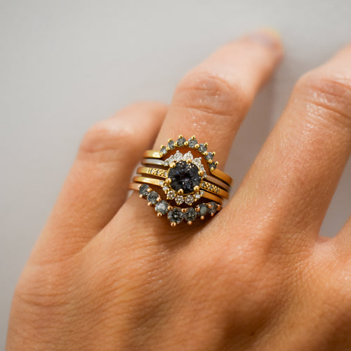 Tiara Band Suite. Available in Yellow Gold, Rose Gold, White Gold.