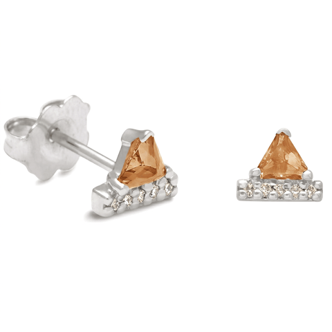 Bea Stardust Stud - White Gold & Andalusite