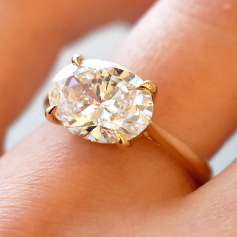 Best selling bea solitaire ring with a white diamond center stone.