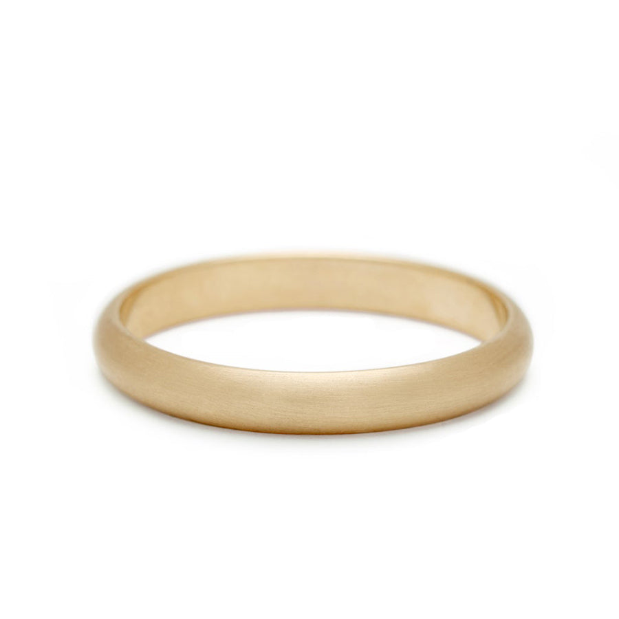 Classic Half Round Band - 14k Gold or Platinum
