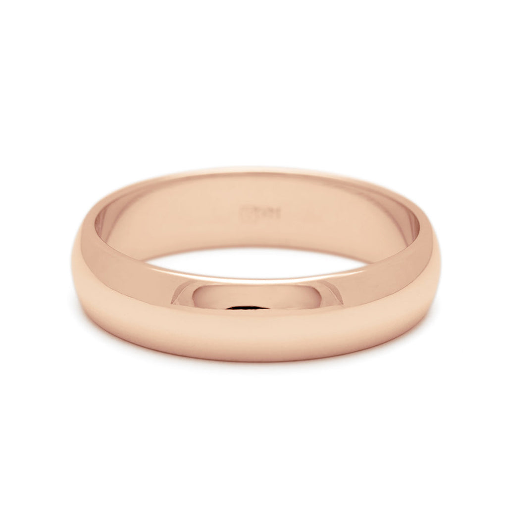 Classic Half Round band by Anna Sheffield. Rose Gold, Classic