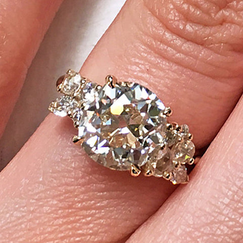 Custom cluster ring by anna sheffield