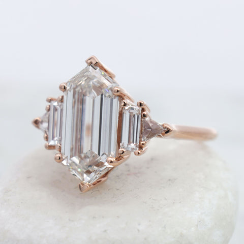 White Diamond & Rose Gold Theda Hex