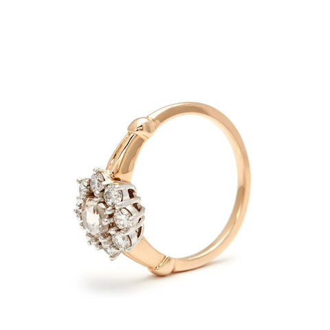 Petite Celestine Ring - 14k Gold & Champagne Diamond 5