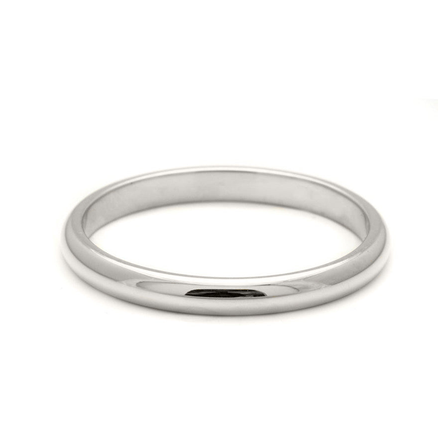 Classic Half Round Band - 14k Gold or Platinum