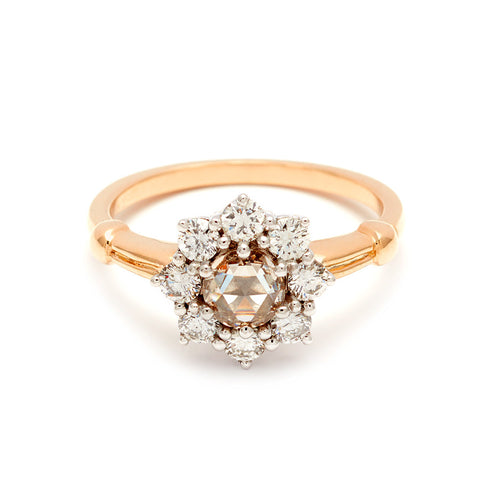 Petite Celestine Ring - 14k Gold & Champagne Diamond 2