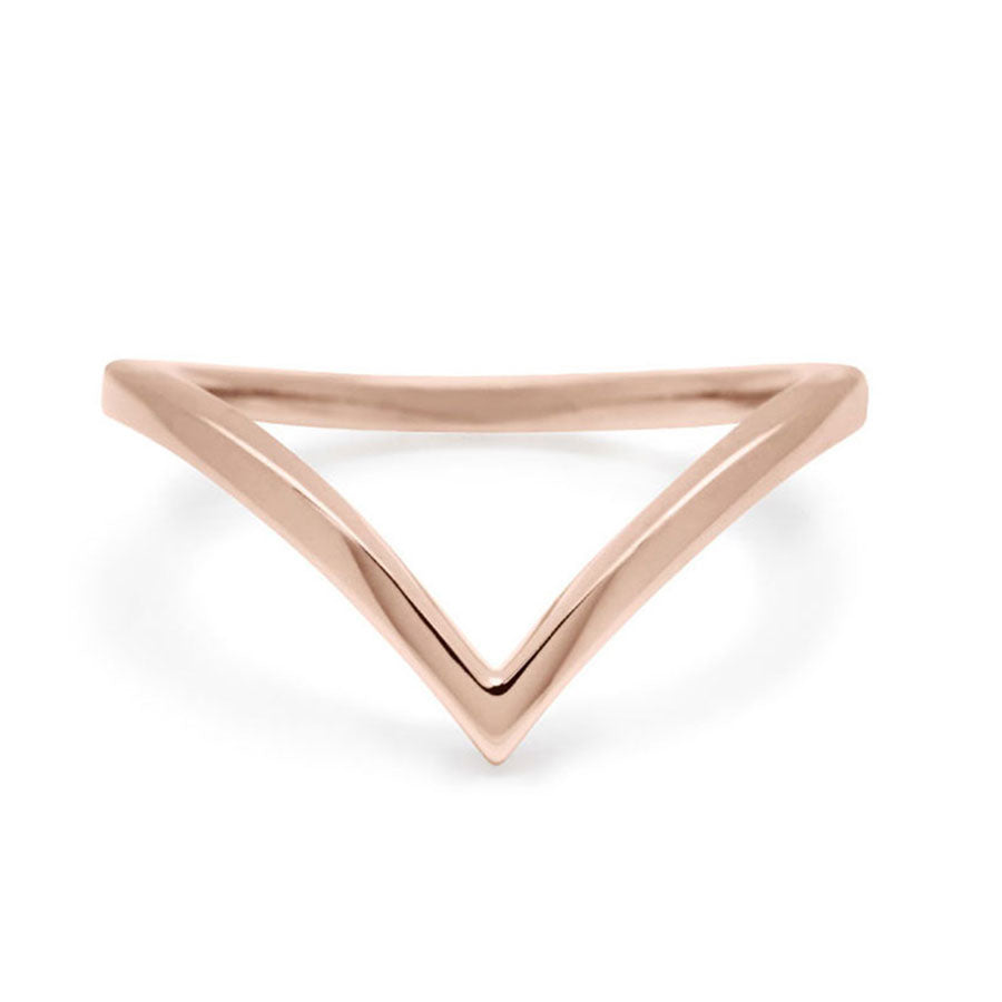 A chrysalis solid gold band set in rose gold., Rose Gold