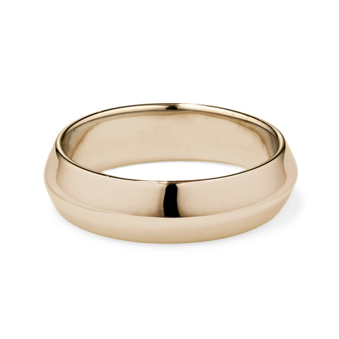 A 5mm knife edge band set in yellow gold., Yellow Gold 2