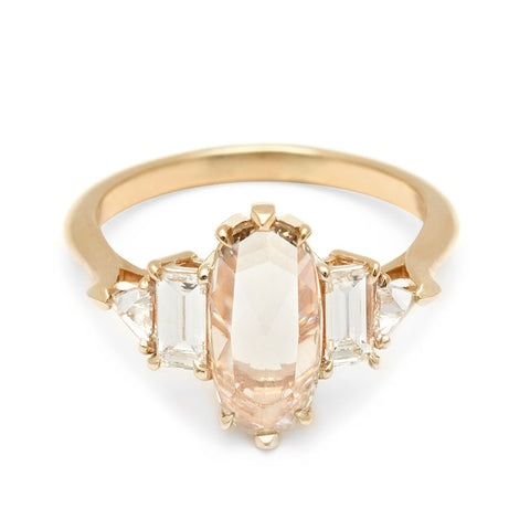 Theda Ring - Yellow Gold & Rose Cut Champagne Diamond (1.59ct)