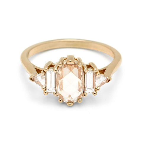 Theda Ring - Yellow Gold & Rose Cut Champagne Diamond (.73ct)