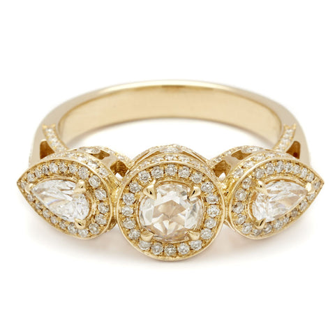 Astarte Ring - Yellow Gold & White Diamond (1.75ctw)