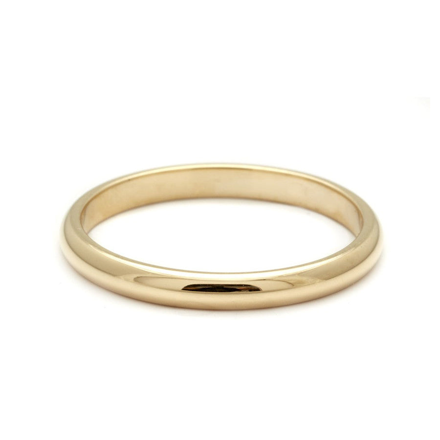 A 3mm classic round band set in yellow gold., Yellow Gold, Classic